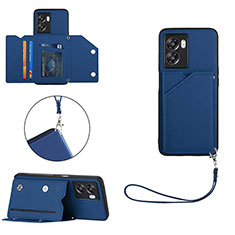 Coque Luxe Cuir Housse Etui YB1 pour OnePlus Nord N300 5G Bleu