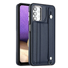 Coque Luxe Cuir Housse Etui YB1 pour Samsung Galaxy A32 5G Bleu