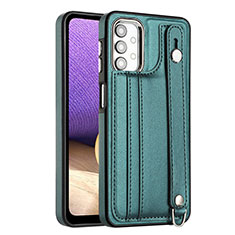 Coque Luxe Cuir Housse Etui YB1 pour Samsung Galaxy A32 5G Vert