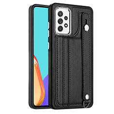 Coque Luxe Cuir Housse Etui YB1 pour Samsung Galaxy A52 4G Noir