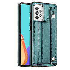 Coque Luxe Cuir Housse Etui YB1 pour Samsung Galaxy A52 5G Vert