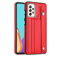 Coque Luxe Cuir Housse Etui YB1 pour Samsung Galaxy A52s 5G Rouge