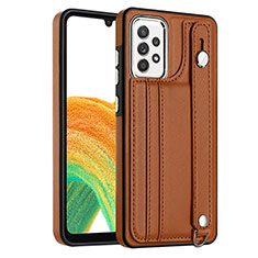 Coque Luxe Cuir Housse Etui YB1 pour Samsung Galaxy A73 5G Marron