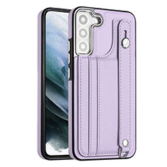 Coque Luxe Cuir Housse Etui YB1 pour Samsung Galaxy S21 FE 5G Violet