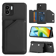 Coque Luxe Cuir Housse Etui YB1 pour Xiaomi Poco C50 Noir