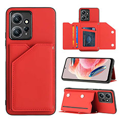 Coque Luxe Cuir Housse Etui YB1 pour Xiaomi Redmi Note 12 4G Rouge