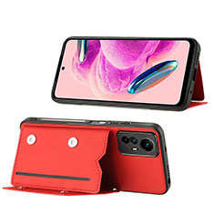 Coque Luxe Cuir Housse Etui YB1 pour Xiaomi Redmi Note 12S Rouge