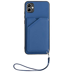 Coque Luxe Cuir Housse Etui YB2 pour Samsung Galaxy A04 4G Bleu