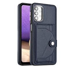 Coque Luxe Cuir Housse Etui YB2 pour Samsung Galaxy A13 4G Bleu