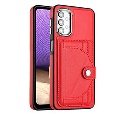 Coque Luxe Cuir Housse Etui YB2 pour Samsung Galaxy A13 4G Rouge