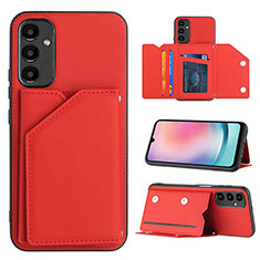 Coque Luxe Cuir Housse Etui YB2 pour Samsung Galaxy A14 4G Rouge