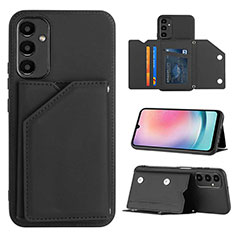 Coque Luxe Cuir Housse Etui YB2 pour Samsung Galaxy A24 4G Noir