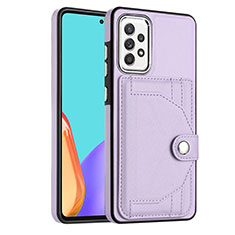 Coque Luxe Cuir Housse Etui YB2 pour Samsung Galaxy A32 4G Violet