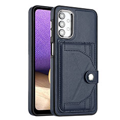 Coque Luxe Cuir Housse Etui YB2 pour Samsung Galaxy A32 5G Bleu