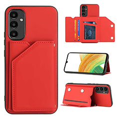 Coque Luxe Cuir Housse Etui YB2 pour Samsung Galaxy A34 5G Rouge