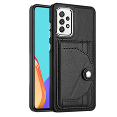 Coque Luxe Cuir Housse Etui YB2 pour Samsung Galaxy A52 4G Noir