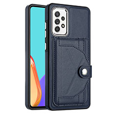 Coque Luxe Cuir Housse Etui YB2 pour Samsung Galaxy A53 5G Bleu