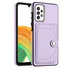 Coque Luxe Cuir Housse Etui YB2 pour Samsung Galaxy A73 5G Violet