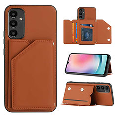 Coque Luxe Cuir Housse Etui YB2 pour Samsung Galaxy Jump3 5G Marron