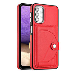 Coque Luxe Cuir Housse Etui YB2 pour Samsung Galaxy M32 5G Rouge