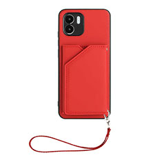 Coque Luxe Cuir Housse Etui YB2 pour Xiaomi Poco C50 Rouge