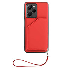 Coque Luxe Cuir Housse Etui YB2 pour Xiaomi Poco X5 Pro 5G Rouge