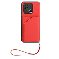 Coque Luxe Cuir Housse Etui YB2 pour Xiaomi Redmi 10C 4G Rouge