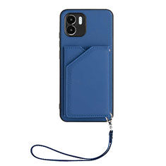 Coque Luxe Cuir Housse Etui YB2 pour Xiaomi Redmi A1 Bleu