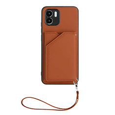 Coque Luxe Cuir Housse Etui YB2 pour Xiaomi Redmi A1 Marron