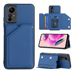 Coque Luxe Cuir Housse Etui YB2 pour Xiaomi Redmi Note 12S Bleu