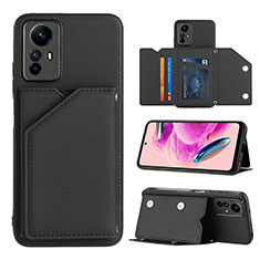 Coque Luxe Cuir Housse Etui YB2 pour Xiaomi Redmi Note 12S Noir