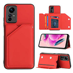 Coque Luxe Cuir Housse Etui YB2 pour Xiaomi Redmi Note 12S Rouge