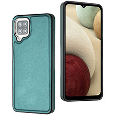 Coque Luxe Cuir Housse Etui YB3 pour Samsung Galaxy A12 Nacho Vert