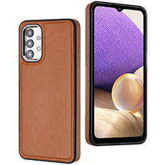 Coque Luxe Cuir Housse Etui YB3 pour Samsung Galaxy A13 4G Marron