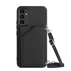 Coque Luxe Cuir Housse Etui YB3 pour Samsung Galaxy A14 4G Noir