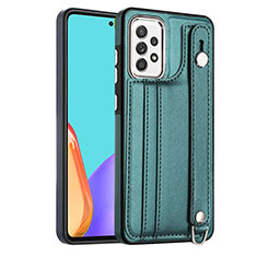 Coque Luxe Cuir Housse Etui YB3 pour Samsung Galaxy A32 4G Vert