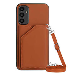 Coque Luxe Cuir Housse Etui YB3 pour Samsung Galaxy A34 5G Marron