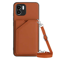 Coque Luxe Cuir Housse Etui YB3 pour Xiaomi Poco C50 Marron