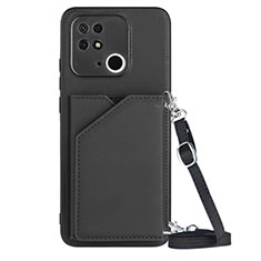 Coque Luxe Cuir Housse Etui YB3 pour Xiaomi Redmi 10 India Noir