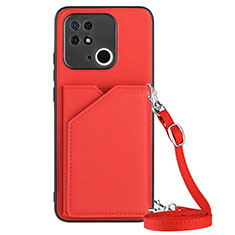 Coque Luxe Cuir Housse Etui YB3 pour Xiaomi Redmi 10 Power Rouge
