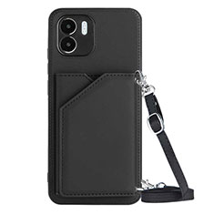 Coque Luxe Cuir Housse Etui YB3 pour Xiaomi Redmi A2 Plus Noir