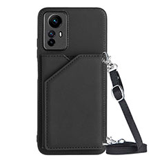 Coque Luxe Cuir Housse Etui YB3 pour Xiaomi Redmi Note 12S Noir