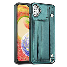 Coque Luxe Cuir Housse Etui YB4 pour Samsung Galaxy A04 4G Vert