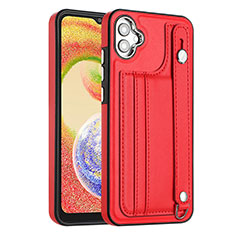 Coque Luxe Cuir Housse Etui YB4 pour Samsung Galaxy A04E Rouge