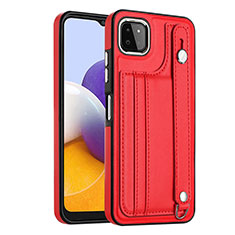 Coque Luxe Cuir Housse Etui YB4 pour Samsung Galaxy A22s 5G Rouge