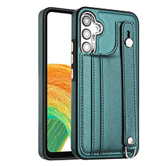 Coque Luxe Cuir Housse Etui YB4 pour Samsung Galaxy A54 5G Vert