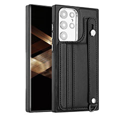 Coque Luxe Cuir Housse Etui YB4 pour Samsung Galaxy S24 Ultra 5G Noir