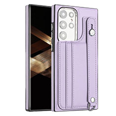 Coque Luxe Cuir Housse Etui YB4 pour Samsung Galaxy S24 Ultra 5G Violet