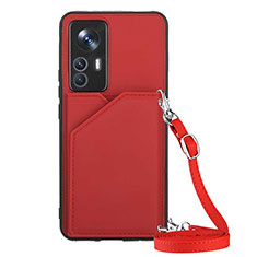 Coque Luxe Cuir Housse Etui YB4 pour Xiaomi Redmi K50 Ultra 5G Rouge