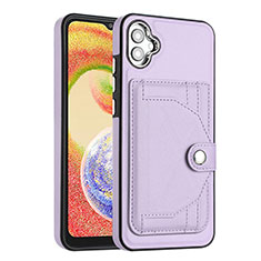 Coque Luxe Cuir Housse Etui YB5 pour Samsung Galaxy A04 4G Violet